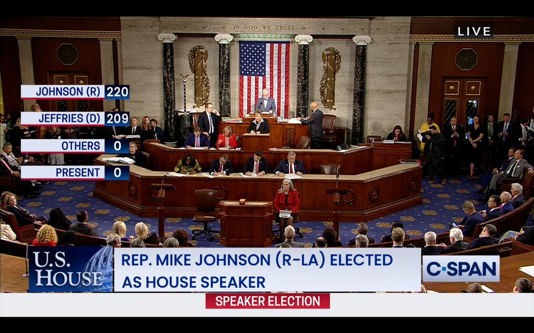 Louisiana Republican Mike Johnson Elected House Speaker