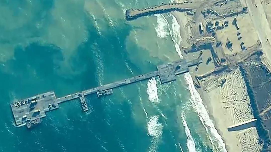 US-Built Gaza Pier Breaks Apart Due to Bad Weather