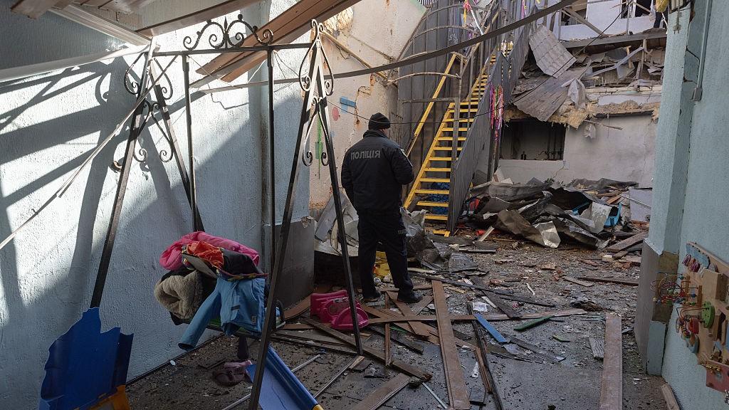 Russia Accused of Striking Kharkiv Kindergarten