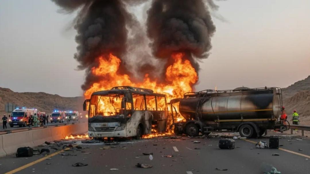 45 Indian Pilgrims Die in Saudi Arabia Bus-Tanker Crash
